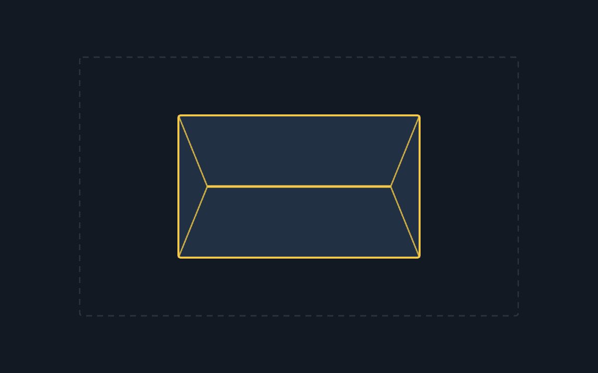 Diagram of a small roof footprint shown against the outline of the largest size option