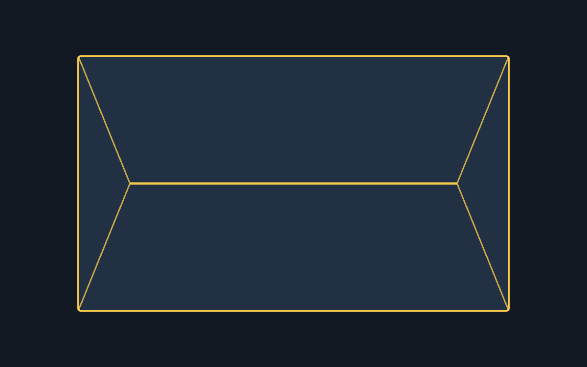 Diagram of an extra-large roof footprint filling the reference outline