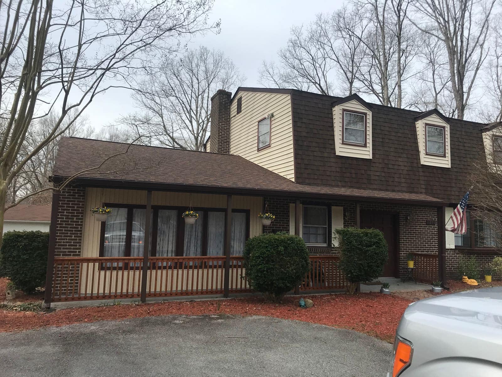 Brick ranch-style house due for an exterior clean